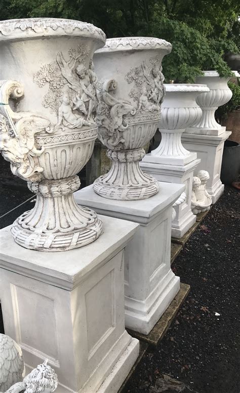 Garden Urns & Pedestals | Garden urns, Fall container gardens, Flower pots