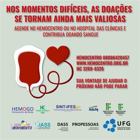 Doe Sangue UFG Universidade Federal de Goiás