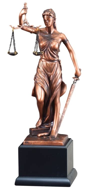Lady Justice Statue Rfb263 With Free Engraving