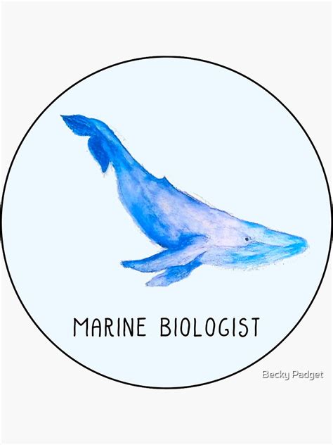 Marine Biologist Logo Sticker For Sale By Meowsaidwhale Redbubble