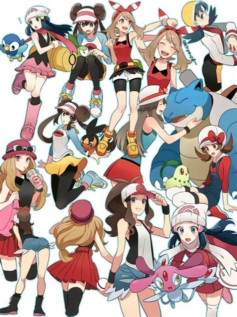 Females Protagonists Pokemon Manga Pokemon Game Characters Pokemon Waifu