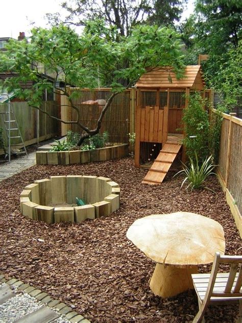 Fun Kids Garden With No Grass Small Backyard Landscaping Backyard