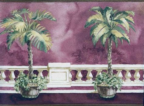45 Tropical Palm Tree Wallpaper Border