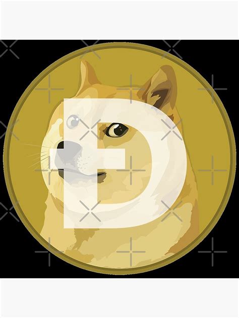 Doge Logo Poster For Sale By Cryptocentauri Redbubble
