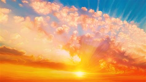 Sunset Sky Painting Hd Artist 4k Wallpapers Images
