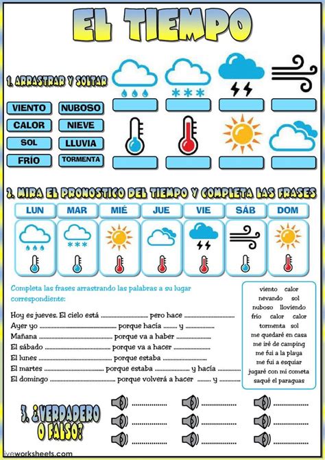 El Tiempo Meteorológico Interactive And Downloadable Worksheet You Can