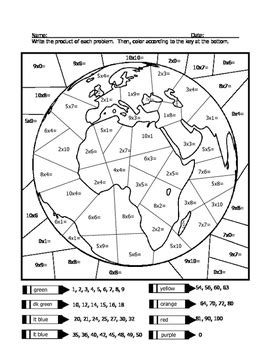 Coloring books for boys and girls of all ages. Earth Day Multiplication Practice Coloring Sheet by ...