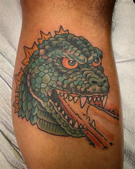 Top Traditional Godzilla Tattoo Best In Cdgdbentre