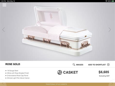 Rose Gold Casket Purslowe Tinetti Funerals