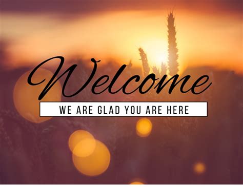 Church Welcome Greeting Template Postermywall