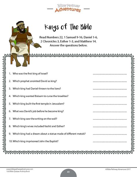 Printable Bible Quiz Pdf