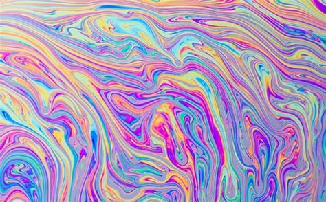 Rainbow Rainbows Oils Chemicals Mixed Mixture Vivid Swirl