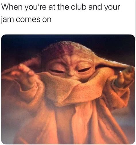 Latest online meme generator to caption baby yoda meme in seconds. Baby Yoda at da club in 2020 | Star wars memes, Cute memes ...