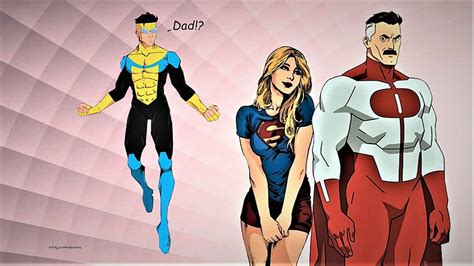 Supergirl In Love 2 Nexus Omni Man Dc Comics Fan Art Backgrounds