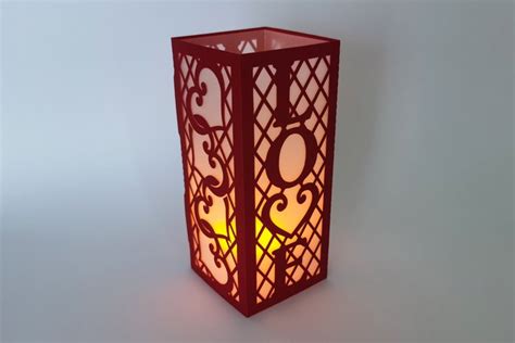 Hearts Lantern Svg Paper Lantern Template