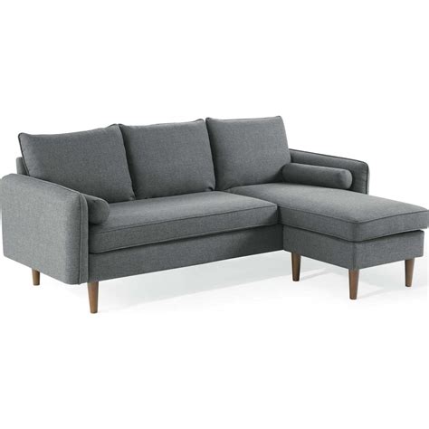 Modway Eei 3867 Gry Revive Right Or Left Sectional Sofa In Gray Fabric