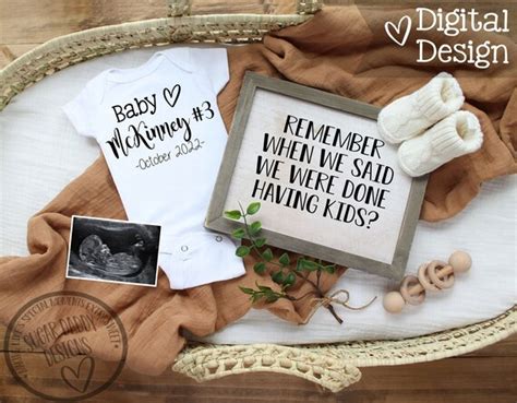 Last One Pregnancy Announcement Digital Baby Announcement Surprise