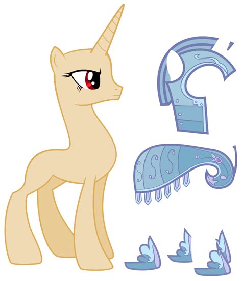Crystal Empire Guard Unicorn MLP Base By OliviaDoesPonies
