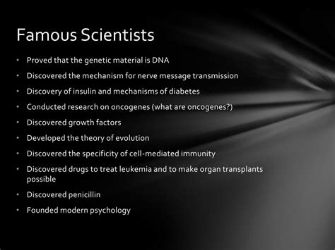 Ppt Some Famous Biological Scientists Their Discoveries And Trends