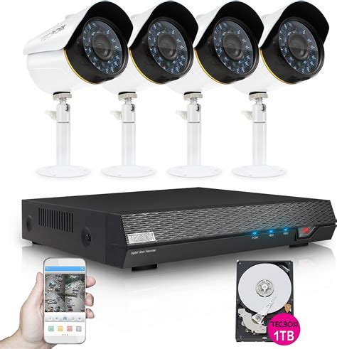 Tecbox Security Camera System 4 Channel 720p Ahd Home