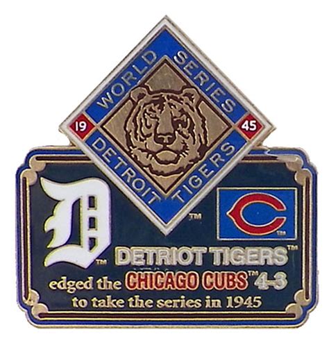 1945 World Series Commemorative Pin Tigers Vs Cubs