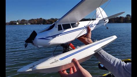 Rc Supercub Seaplane With Gopro Flying On The Lake Youtube