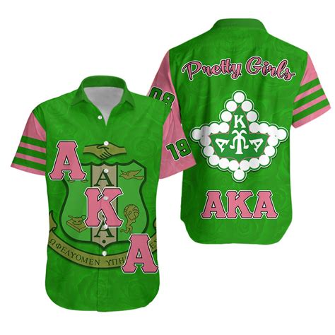Alpha Kappa Alpha 1908 Akas Hawaiian Shirt Pink Tea Rose Melanin