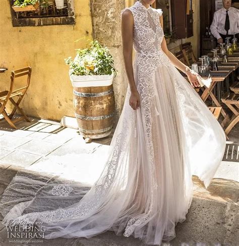 Buy Vintage Lace Boho Beach Wedding Dress 2019 Newest