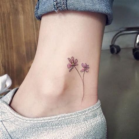 Image Result For Dainty Tattoos Tiny Flower Tattoos Flower Tattoo On Ankle Ankle Tattoo Small