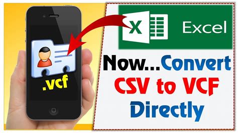 How To Convert Excel Csv To Vcf File Directly Csv To Vcf Excel