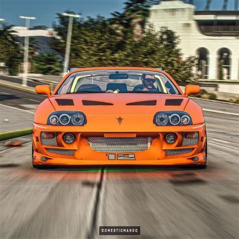 Brians Orange Toyota Supra Digitally Races His 1995 Mitsubishi Eclipse