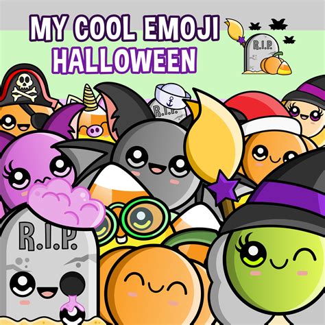 Halloween Emoji Bundle 1 Clipart Cool Emoji Clip Art Emoji