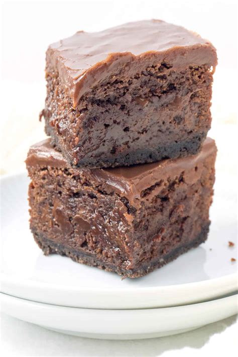 The Ultimate Triple Layer Fudgy Brownies Foodtasia