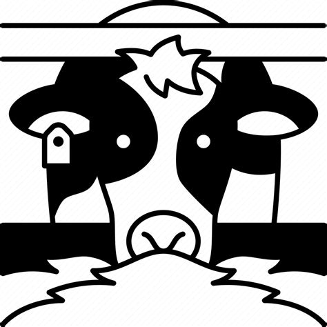 Cow Grass Feeding Cattle Farm Icon Download On Iconfinder