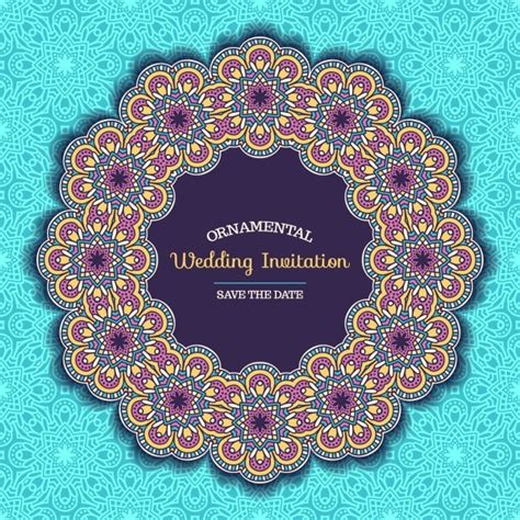 Mandala Wedding Invitation Vector Free Download