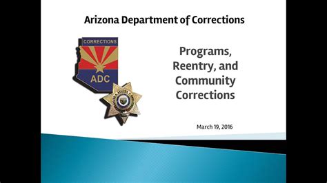 Arizona Department Of Corrections Programs Reentry And Community
