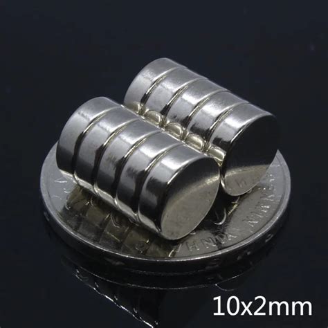 50pcs 10x2 Mm Neodymium Magnet Permanent N35 Dia 10mm X 2mm Ndfeb Super