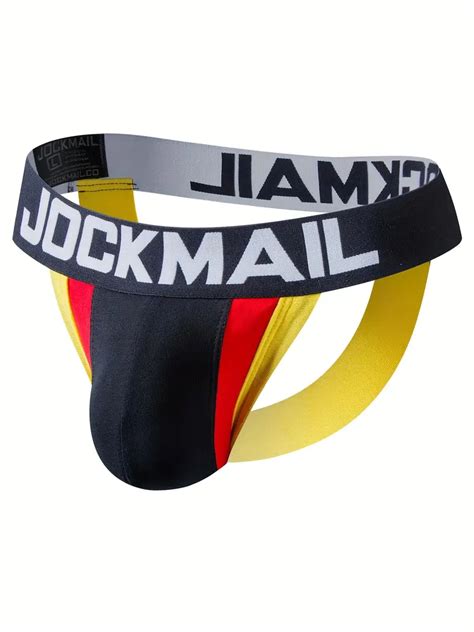 Jockmail Mens Sexy Low Waist Jockstraps G String Butt Reveal Underwear