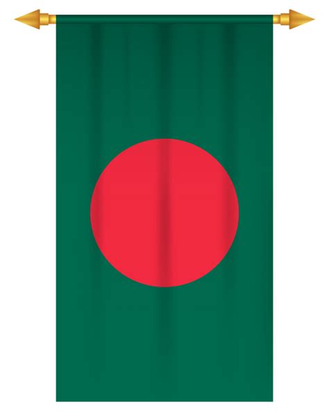 Bangladesh Flag Vertical Pennant Isolated 34606901 Png