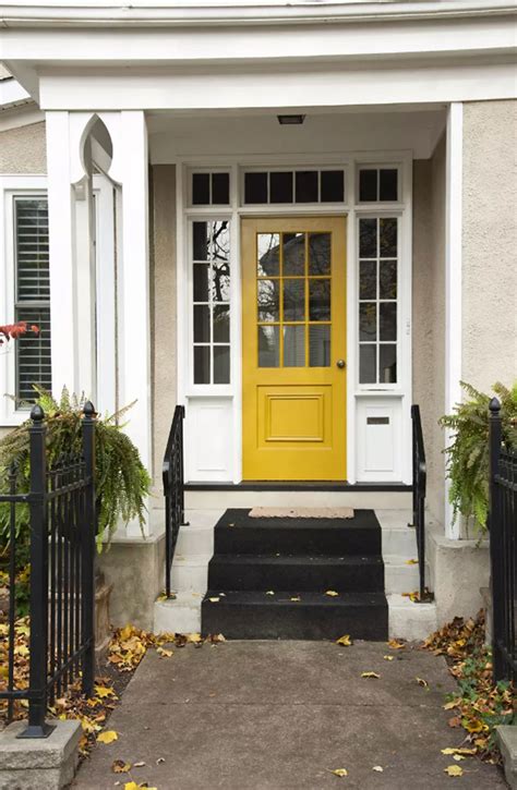 Yellow Front Door Ideas For A Vivid House Entrance