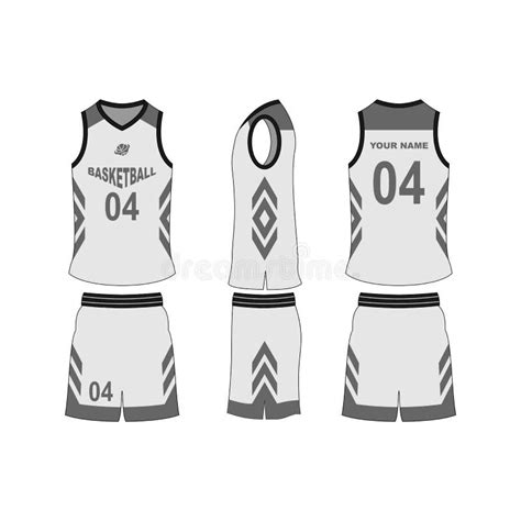 Basketball Jersey Set Template Collection Stock Illustration