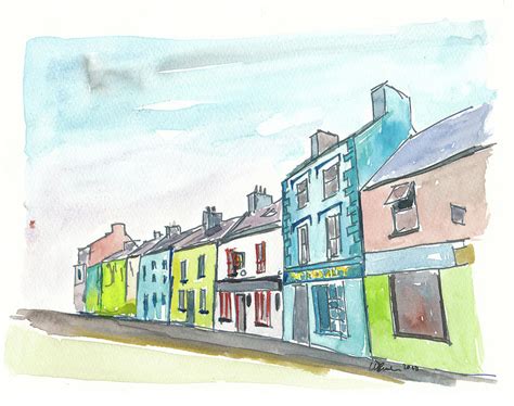 Ireland Dingle Main Street Ii County Kerry Painting By M Bleichner