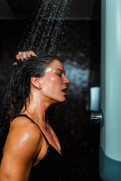 Beautiful Woman Taking A Shower Stock Photo Image Of Adult People