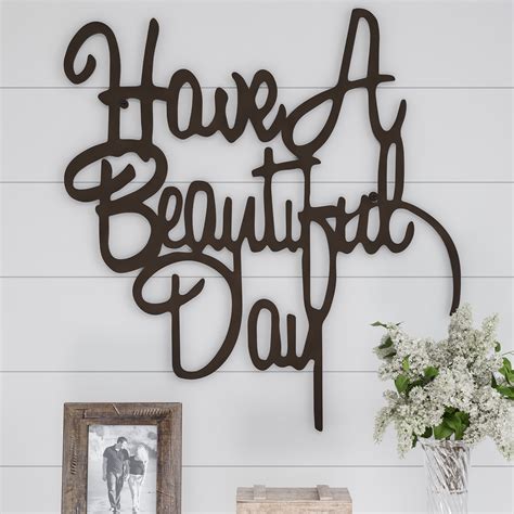Buy Metal Cut Out Have A Beautiful Day Decorative Wall Sign 3d Word Art