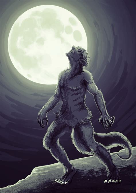 Werewolf And Fullmoon By Kitanosasakure On Deviantart