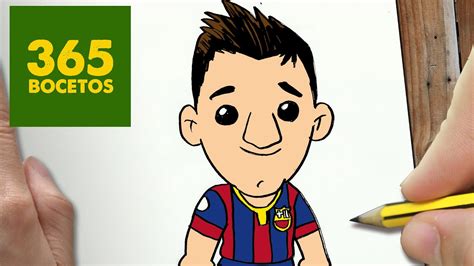 Como Dibujar Messi Kawaii Paso A Paso Dibujos Kawaii Faciles How To