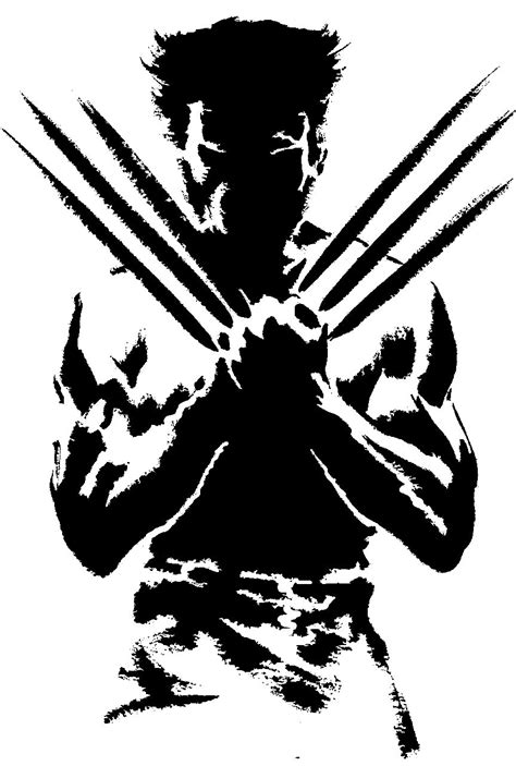 The Wolverine2013 Art Silhouette Art Stencil Art
