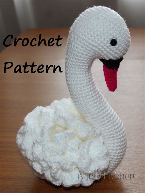 Crochet Pattern Swan Toy Amigurumi Bird Etsy