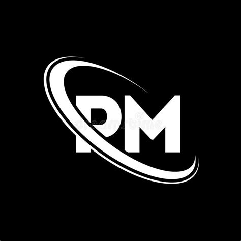 Pm Logo P M Design White Pm Letter Pmp M Letter Logo Design Stock