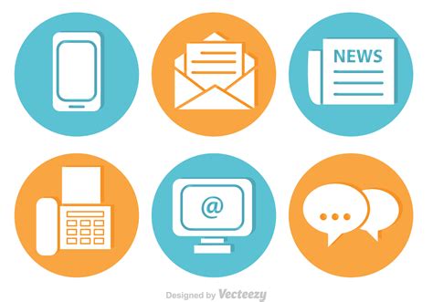 Contact Vector Icons Set Download Free Vector Art Stock Graphics